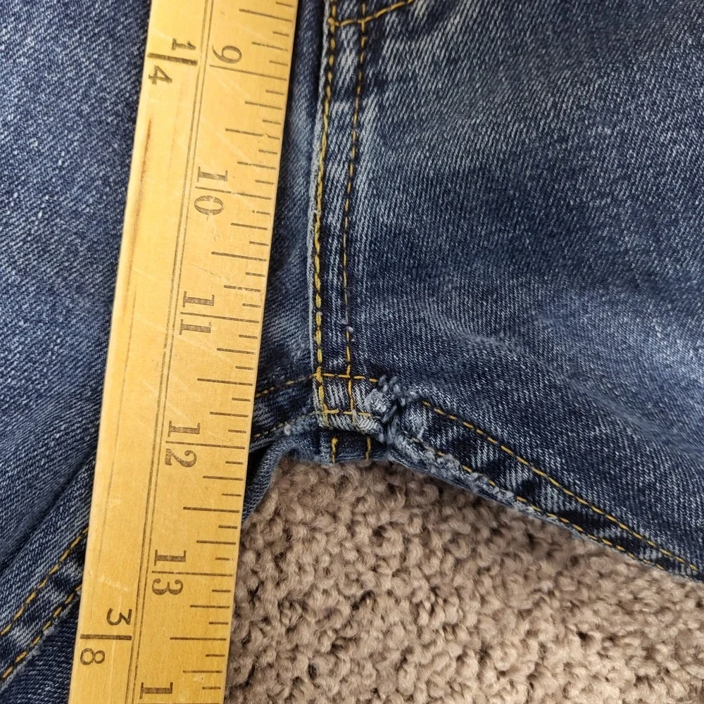 Levi's 505 Regular Fit Jeans Mens 34x34 Blue Distressed Straight Leg‎ Denim